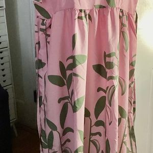 Pink Floral Silk Blend Dress Size M